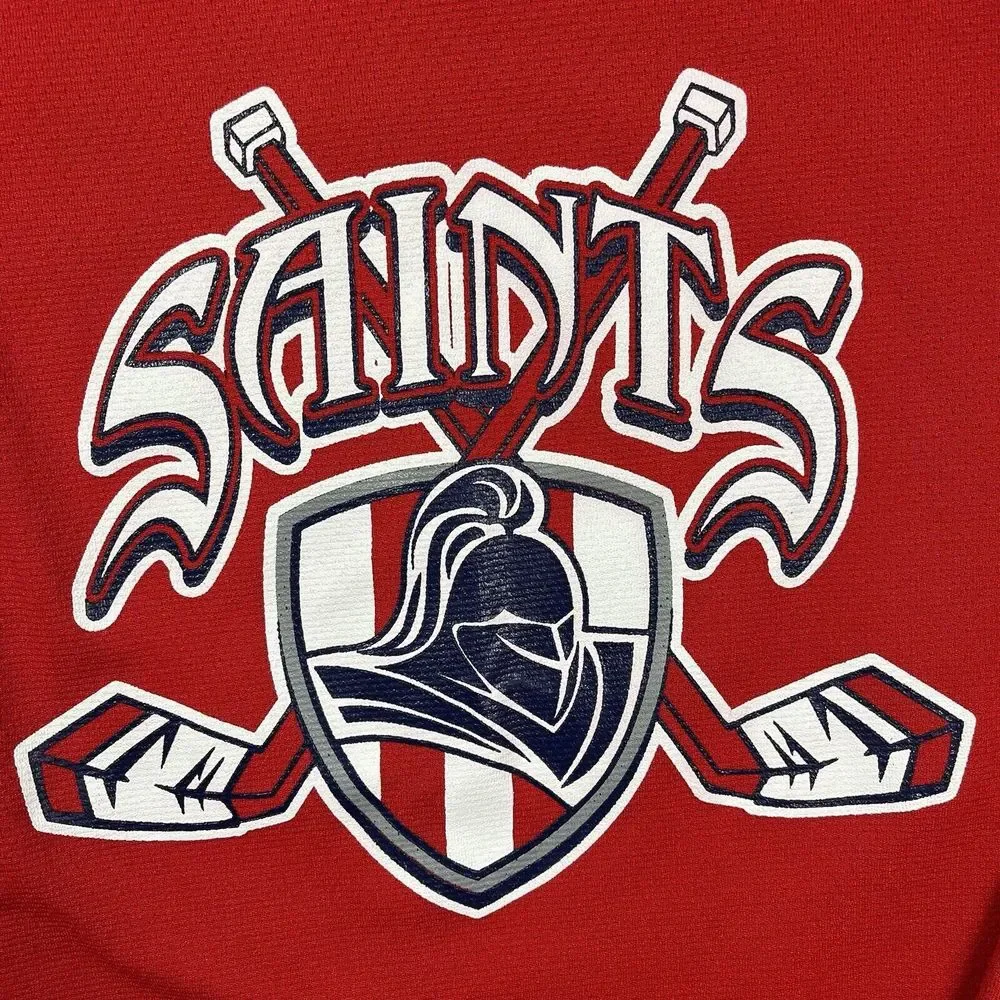 St Francis Saints Hockey Jersey Minnesota High School MN Athletic Knit Sz M‎